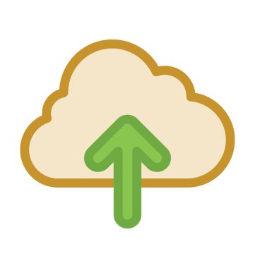 bulut gönderme vektör simgesi