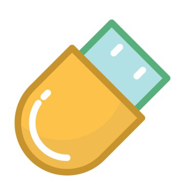 usb düz vektör simgesi