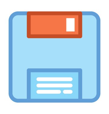 Disket düz vektör simgesi