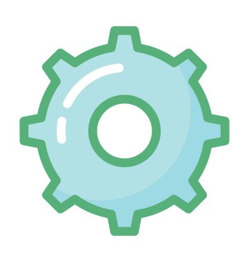 COG düz vektör simgesi