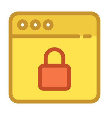 Web güvenlik vektör simgesi