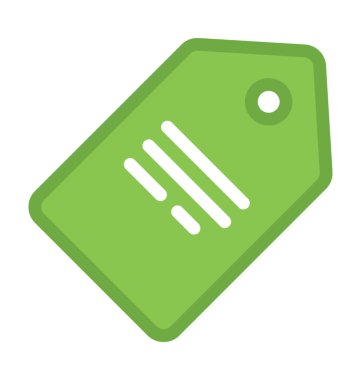 Etiketi düz vektör simgesi