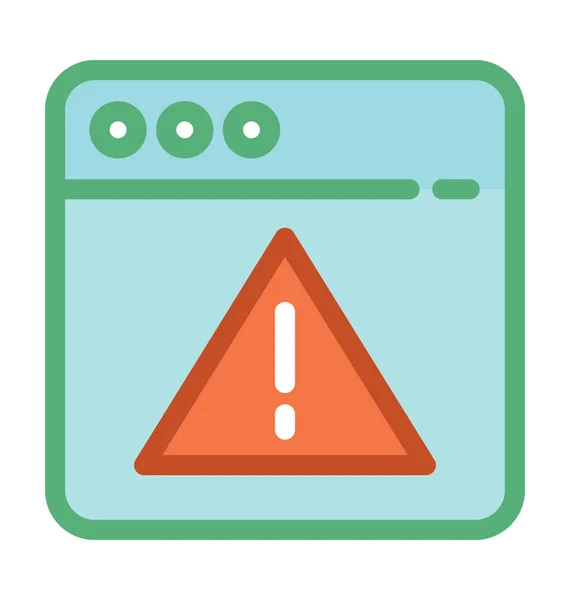 Web Error Vector Icon — Stock Vector