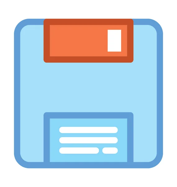 Floppy Flat Vector Icono — Vector de stock