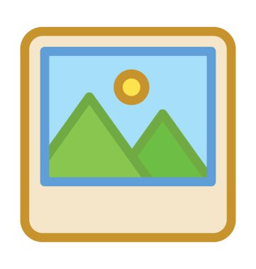 fotoğraf düz vektör simgesi