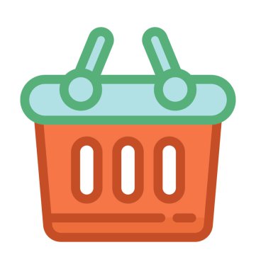 Alışveriş sepeti vektör simgesi