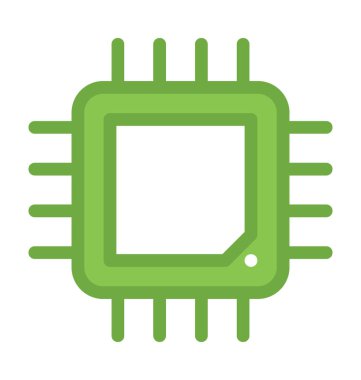 İşlemci çip vektör simgesi