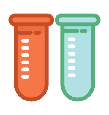 test tüpleri vektör simgesi