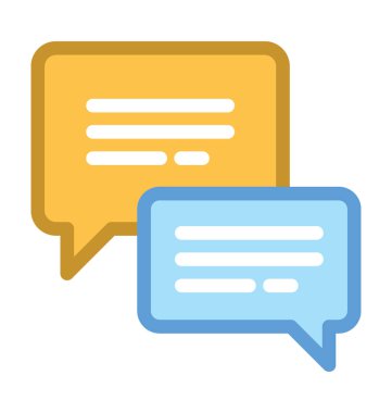 Düz vektör simge sohbet 