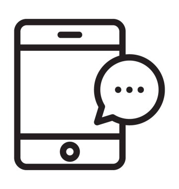  Mobil sohbet vektör simgesi 