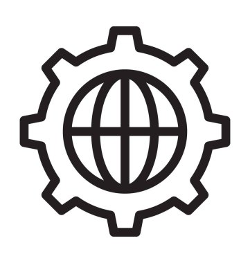 Küresel satırı vektör simgesi