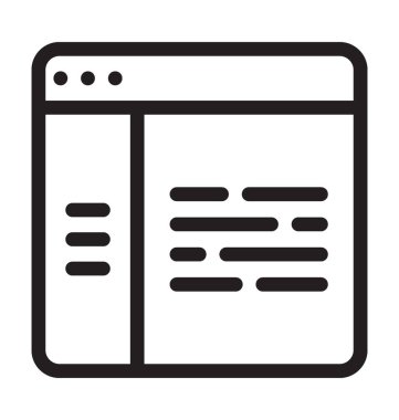 Web sitesi satırı vektör simgesi