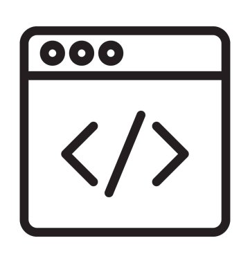 HTML kodlama vektör simgesi