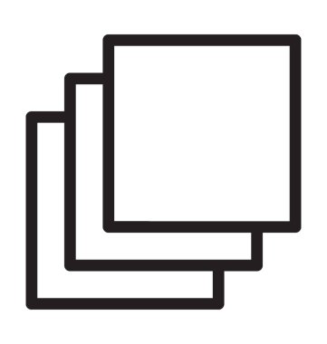 Çizgi vektör simge üst üste