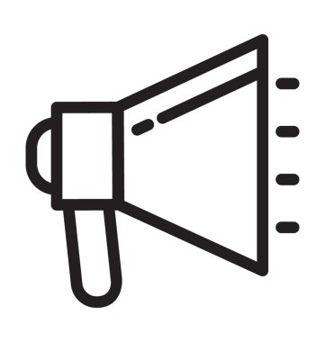 megafon çizgi vektör simgesi