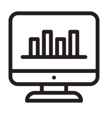 İstatistik satırı vektör simgesi 