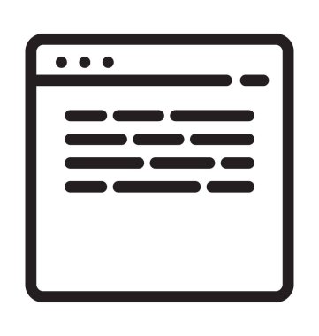 Web sitesi satırı vektör simgesi