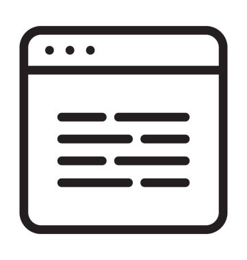 Web sitesi satırı vektör simgesi