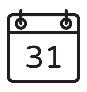 takvim çizgisi vektör simgesi