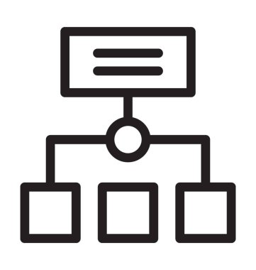 hiyerarşi çizgi vektör simgesi