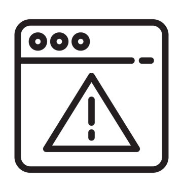 Web hata vektör simgesi