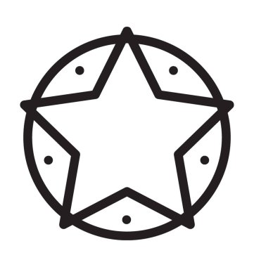 yıldız çizgi vektör simgesi