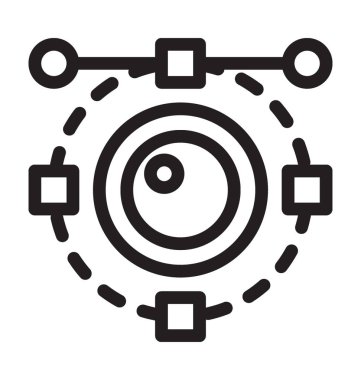 Bezier aracı vektör simgesi