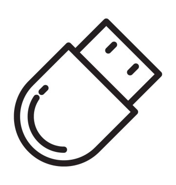 usb satır vektör simgesi