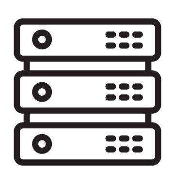 sunucu satırı vektör simgesi 