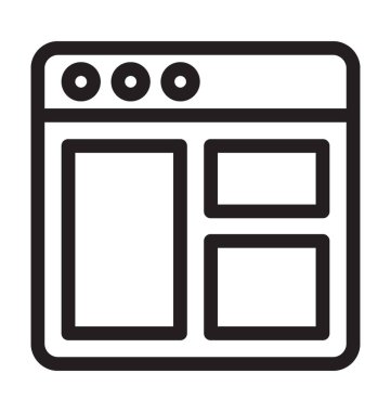 Web düzen vektör simgesi  