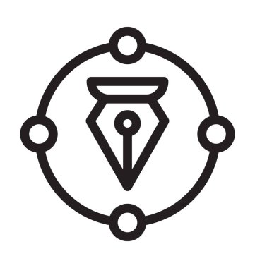 Bezier aracı vektör simgesi