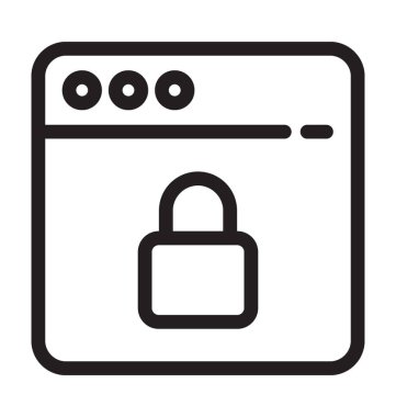 Web güvenlik vektör simgesi