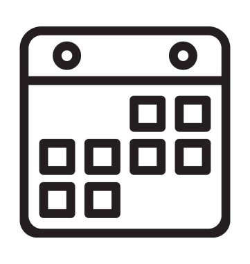 takvim çizgisi vektör simgesi