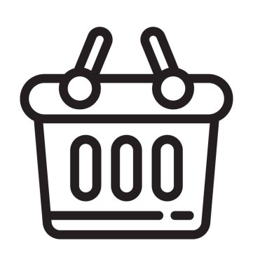 Alışveriş sepeti vektör simgesi