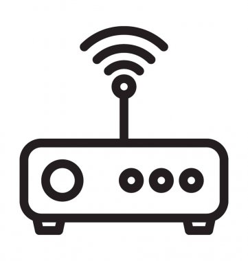 Wifi yönlendirici vektör simgesi