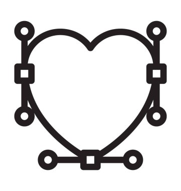 Bezier aracı vektör simgesi