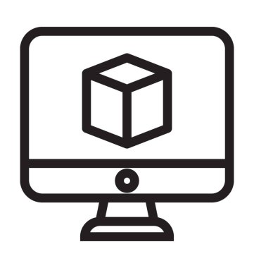 Monitör satırı vektör simgesi