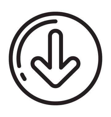 ok aşağı vektör simgesi