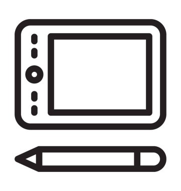 Grafik tablet vektör simgesi