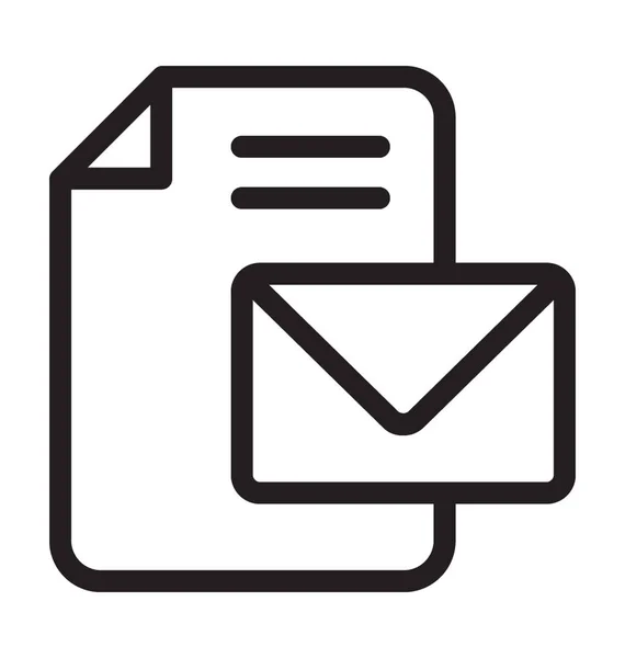 Linha Email Vector Icon — Vetor de Stock