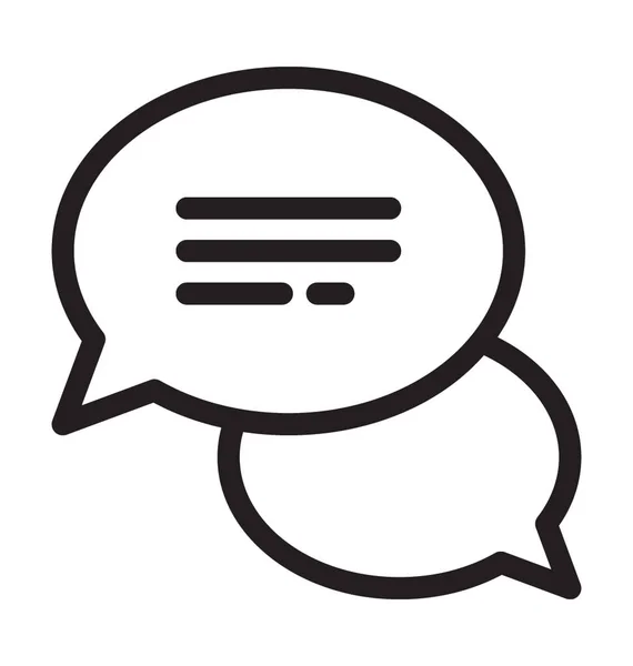 Chatting Line Vector Icon — Stock Vector