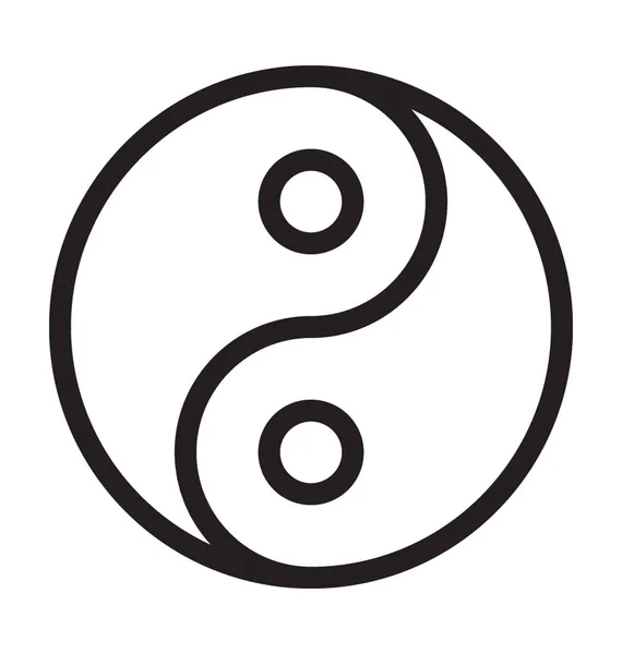 Yin Yang Vector Icon — Stockvector