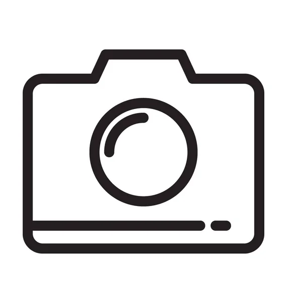 Camera Lijn Vector Pictogram — Stockvector