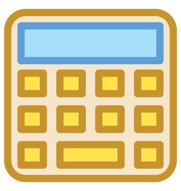 hesap makinesi düz vektör simgesi