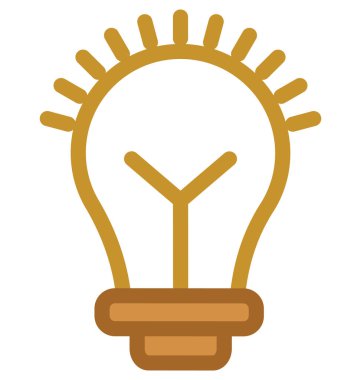 Ampul Düz Vektör Simgesi