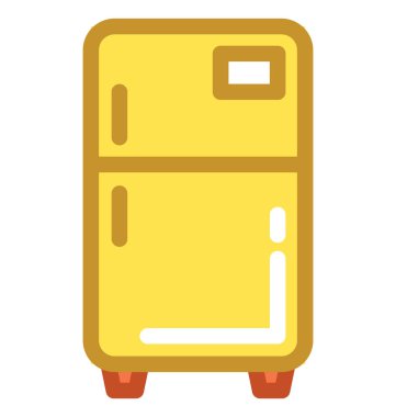 Buzdolabı düz vektör simgesi