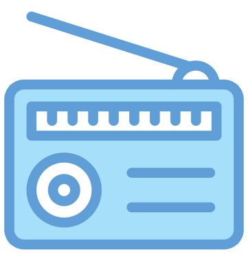 radyo düz vektör simgesi