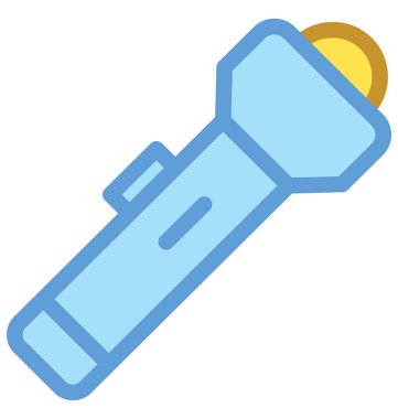 Meşale düz vektör simgesi