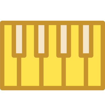 piyano tuşları vektör simgesi