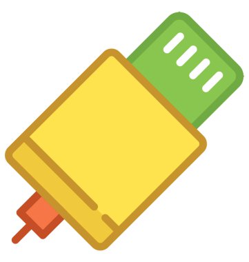 USB kablo vektör simgesi